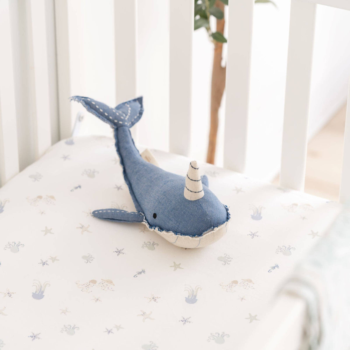 Crane Baby Cove Fitted Crib Sheet - Sea Life