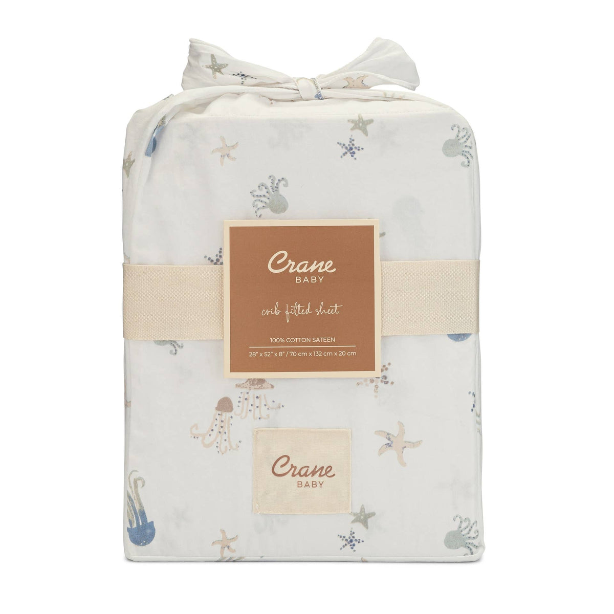 Crane Baby Cove Fitted Crib Sheet - Sea Life