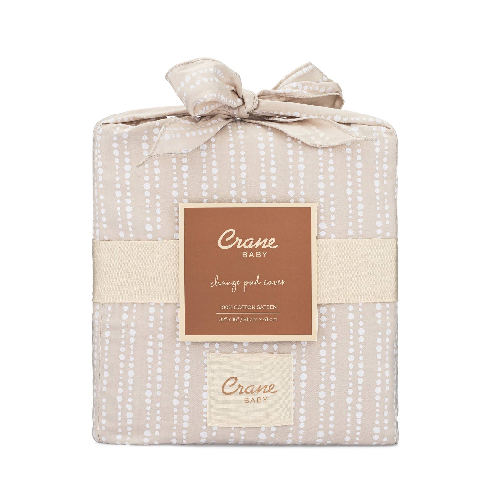 Crane Baby Cove Quilted Change Pad Cover (Neutral Dot)