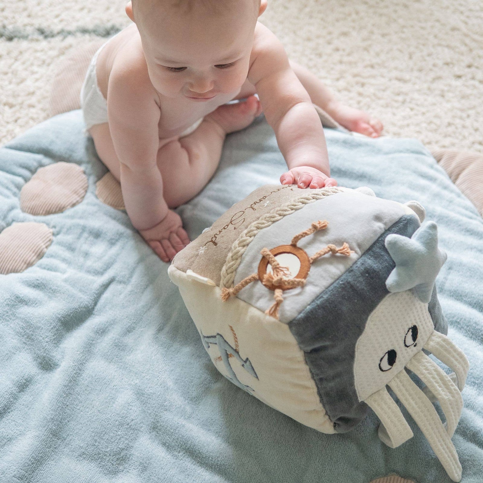 Crane Baby Cove Soft Plush Activity Cube