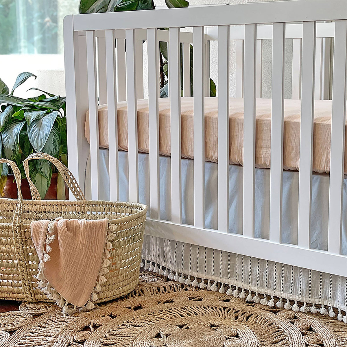 Crane Baby Crib Fitted Sheet - Desert Rose