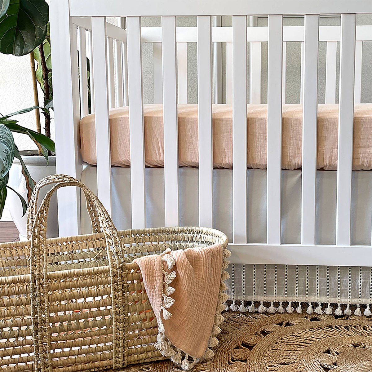 Crane Baby Crib Fitted Sheet - Desert Rose