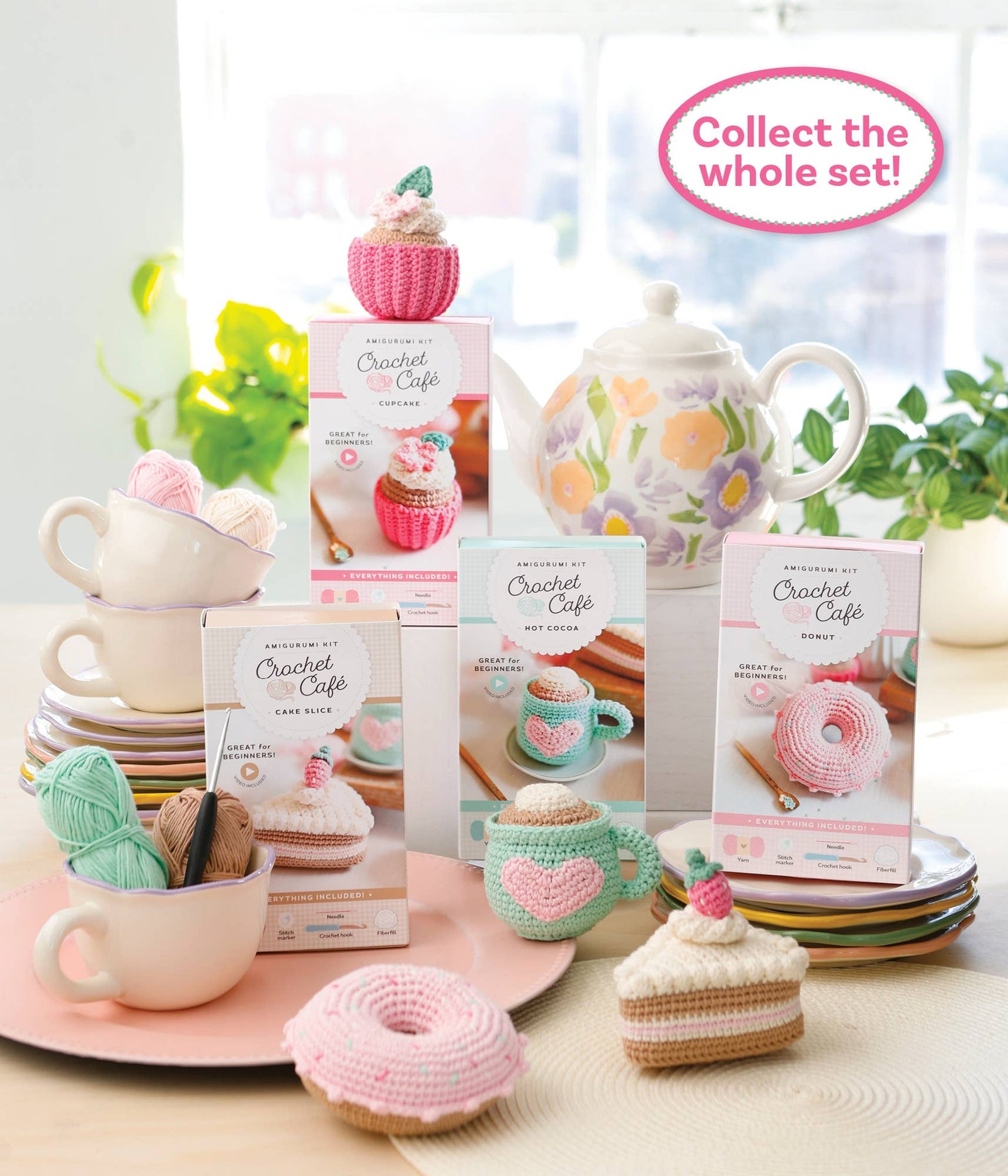 Schiffer Publishing Crochet Cafe Amigurumi Kit Hot Cocoa