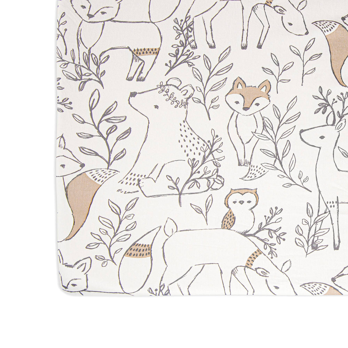 Crane Baby Ezra Crib Sheet - Woodland