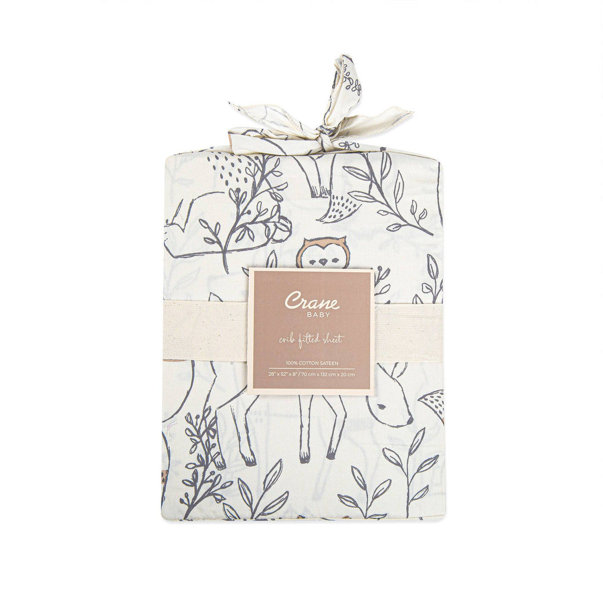 Crane Baby Ezra Crib Sheet - Woodland