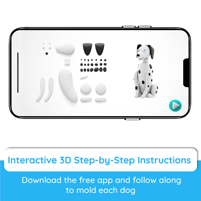 Fat Brain Toys Hey Clay Dog Buddies - 15 Can Modeling Air-Dry Clay