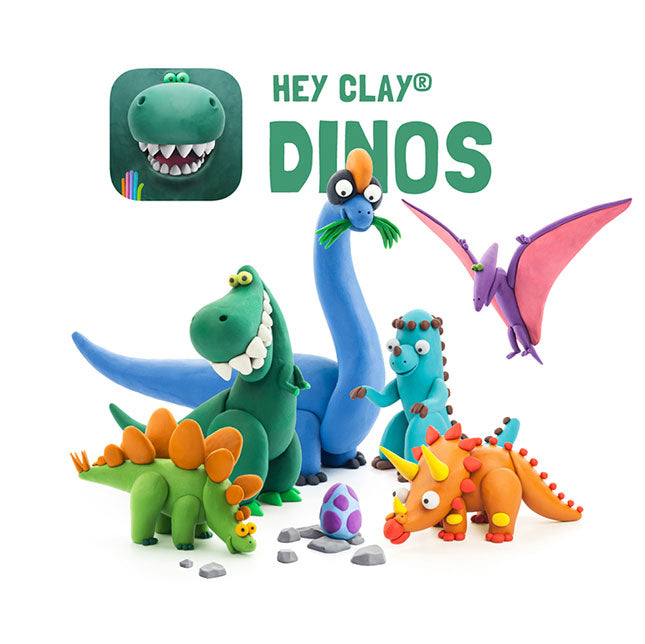 Fat Brain Toys Hey Clay Dinosaurs - 15 Can Modeling Air-Dry Clay