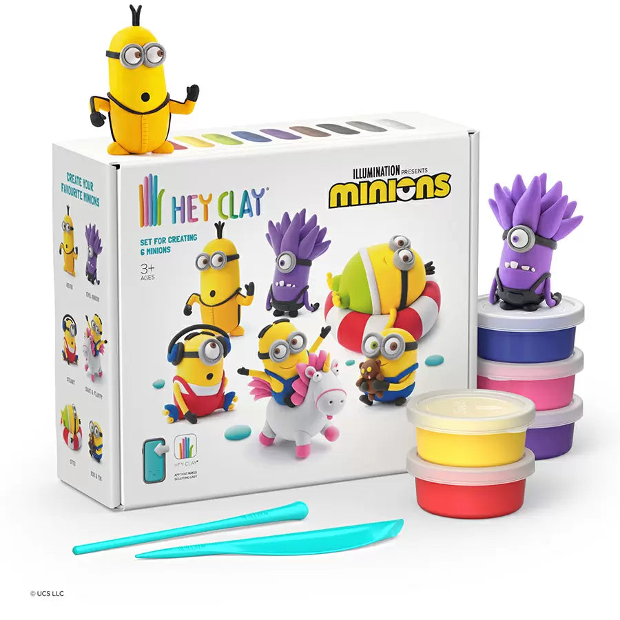 Fat Brain Toys Hey Clay Minions - 15 Can Modeling Air-Dry Clay