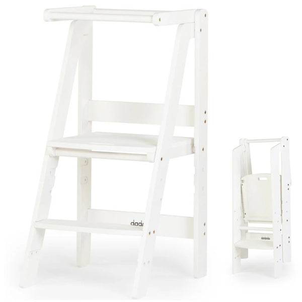 Folding Toddler Tower, White