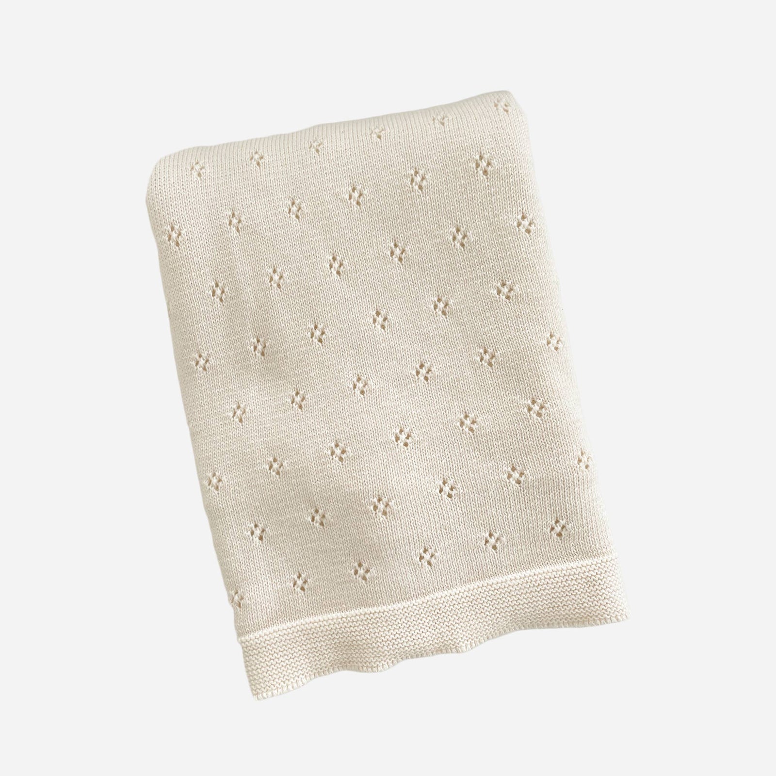The Blueberry Hill Heirloom Pique Blanket Cream Cotton Baby Embroidery Blanks