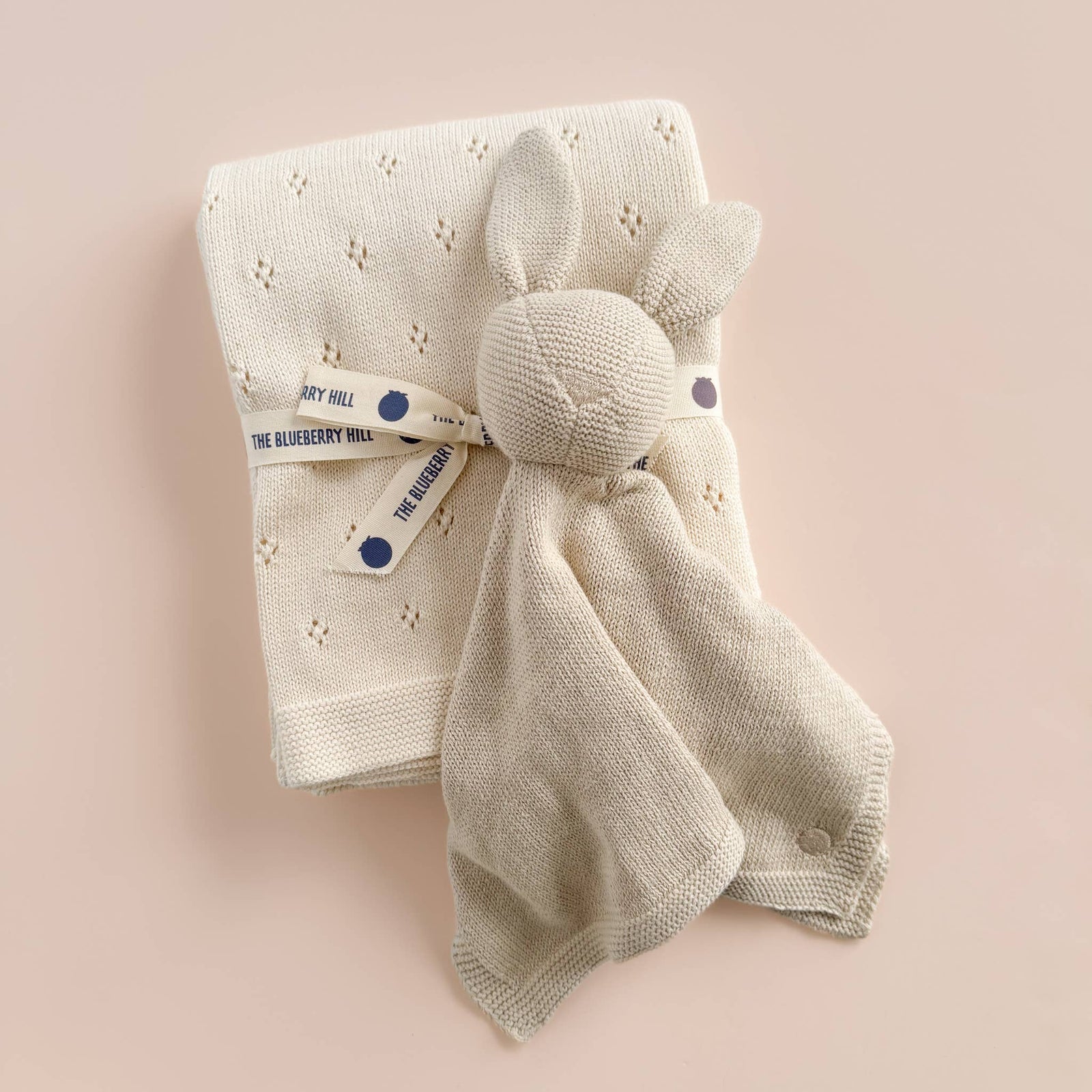 The Blueberry Hill Heirloom Pique Blanket Cream Cotton Baby Embroidery Blanks