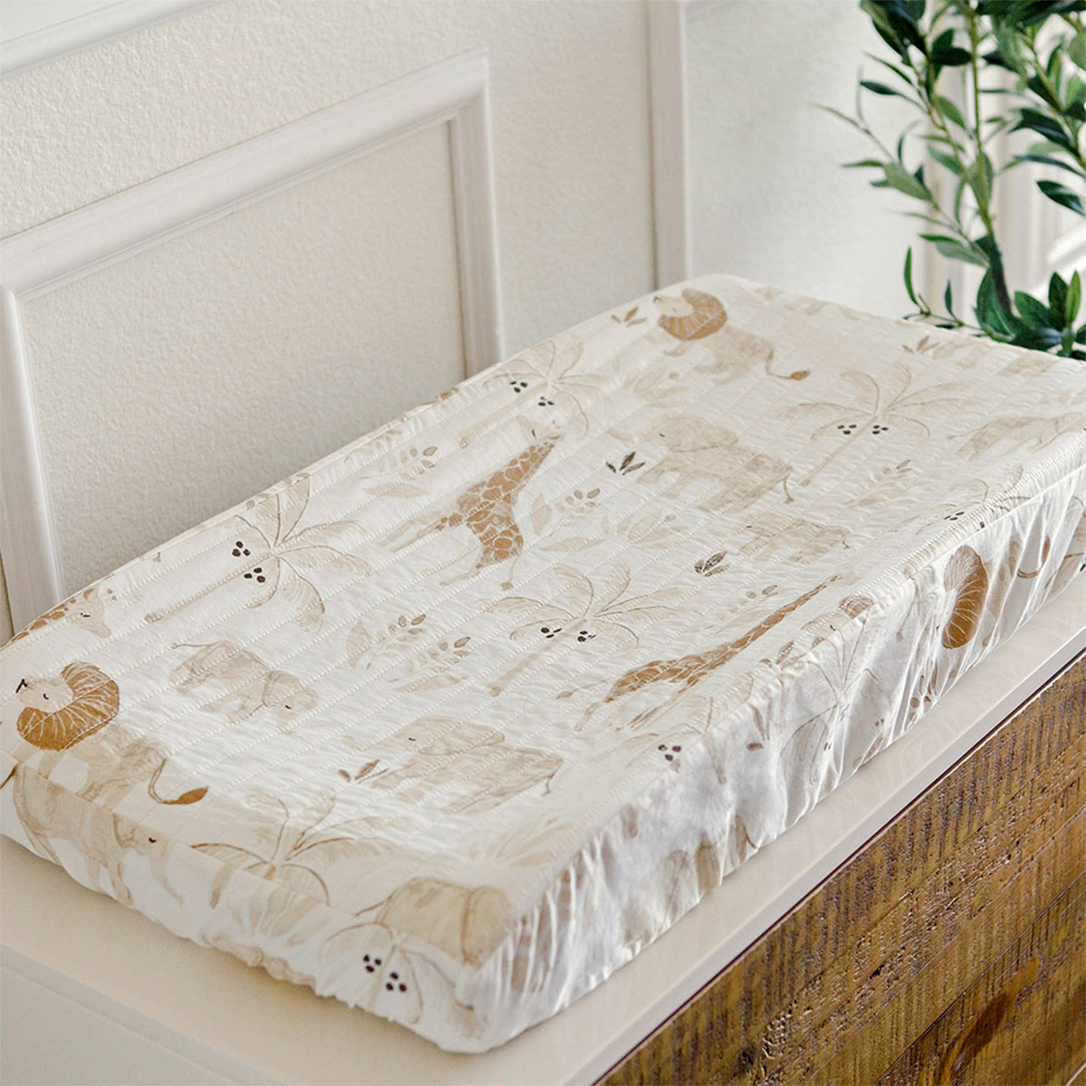 Crane Baby Kendi Quilted Change Pad Cover