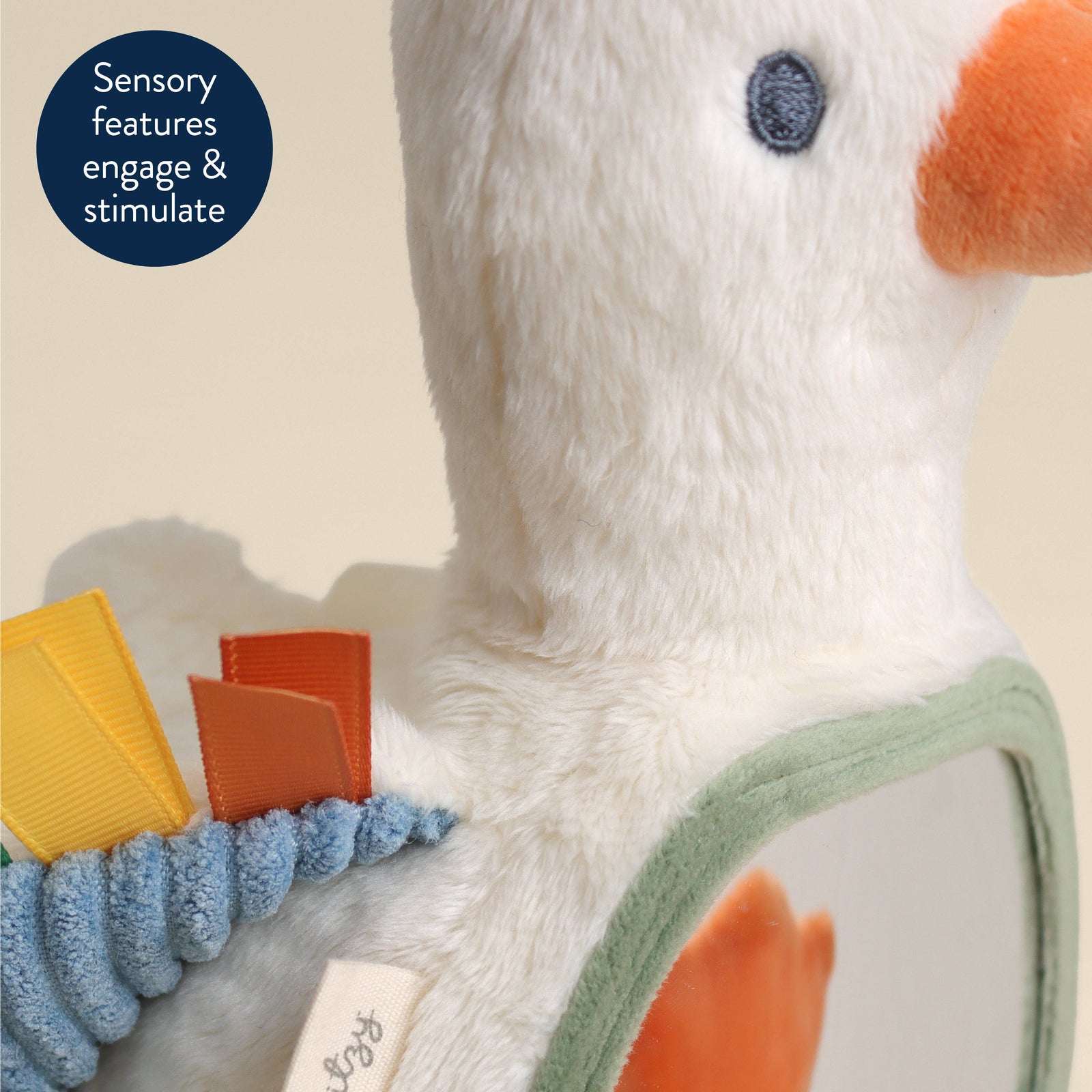 Itzy Ritzy Itzy Bitzy Mirror™ Sensory Tummy Time Mirror - Goose