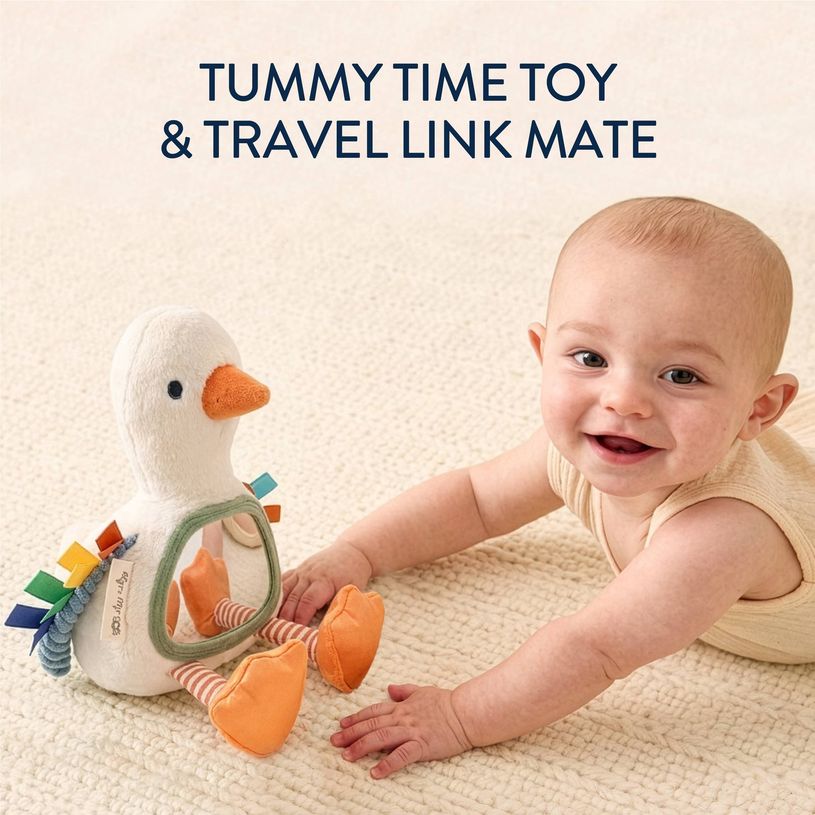 Itzy Ritzy Itzy Bitzy Mirror™ Sensory Tummy Time Mirror - Goose