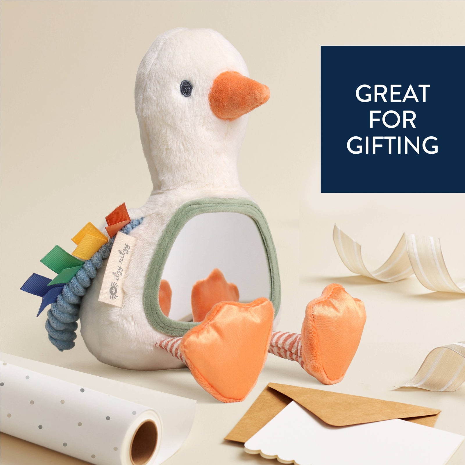 Itzy Ritzy Itzy Bitzy Mirror™ Sensory Tummy Time Mirror - Goose