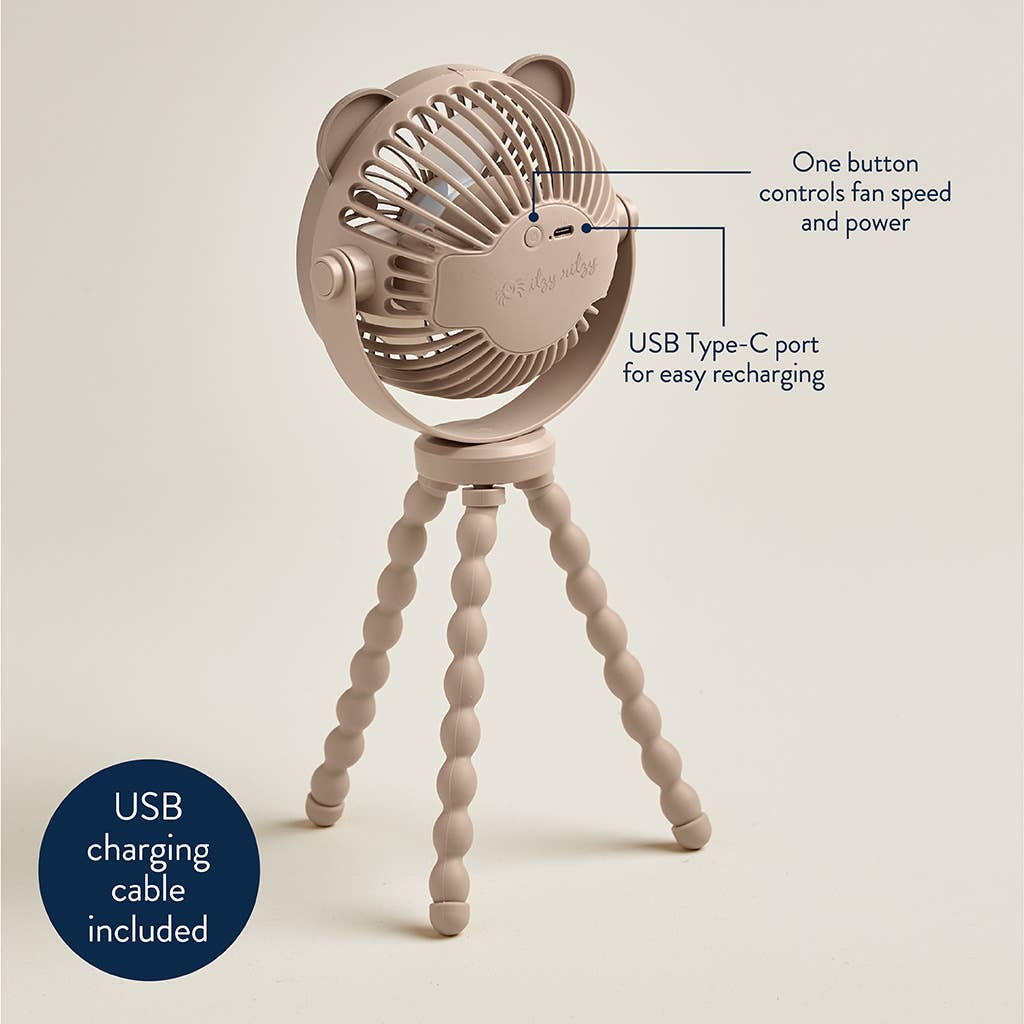 Itzy Ritzy Itzy Breeze 3-Speed Stroller Fan™, Taupe