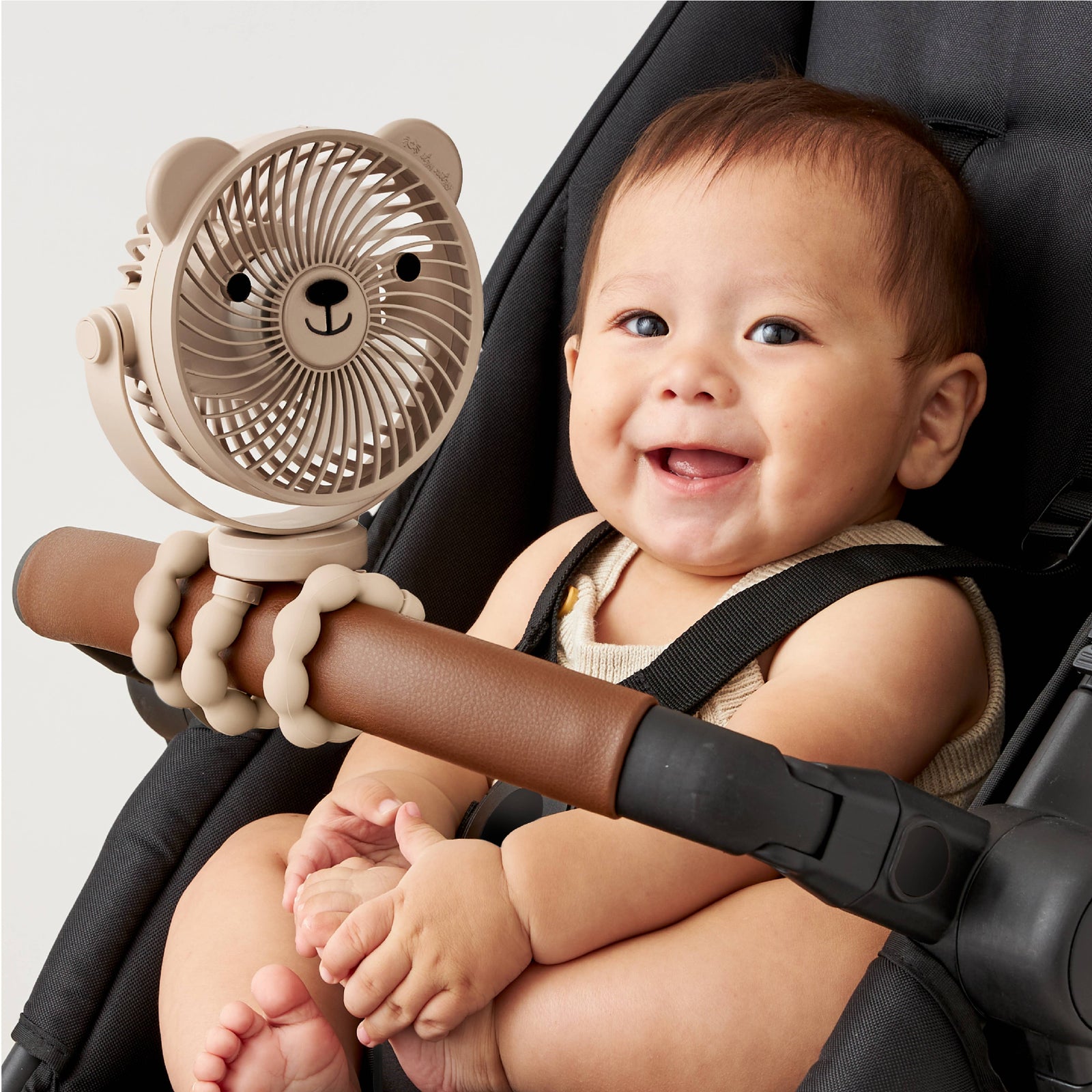 Itzy Ritzy Itzy Breeze 3-Speed Stroller Fan™, Taupe