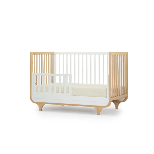 Jolly 3-in-1 Convertible Crib, White/Natural