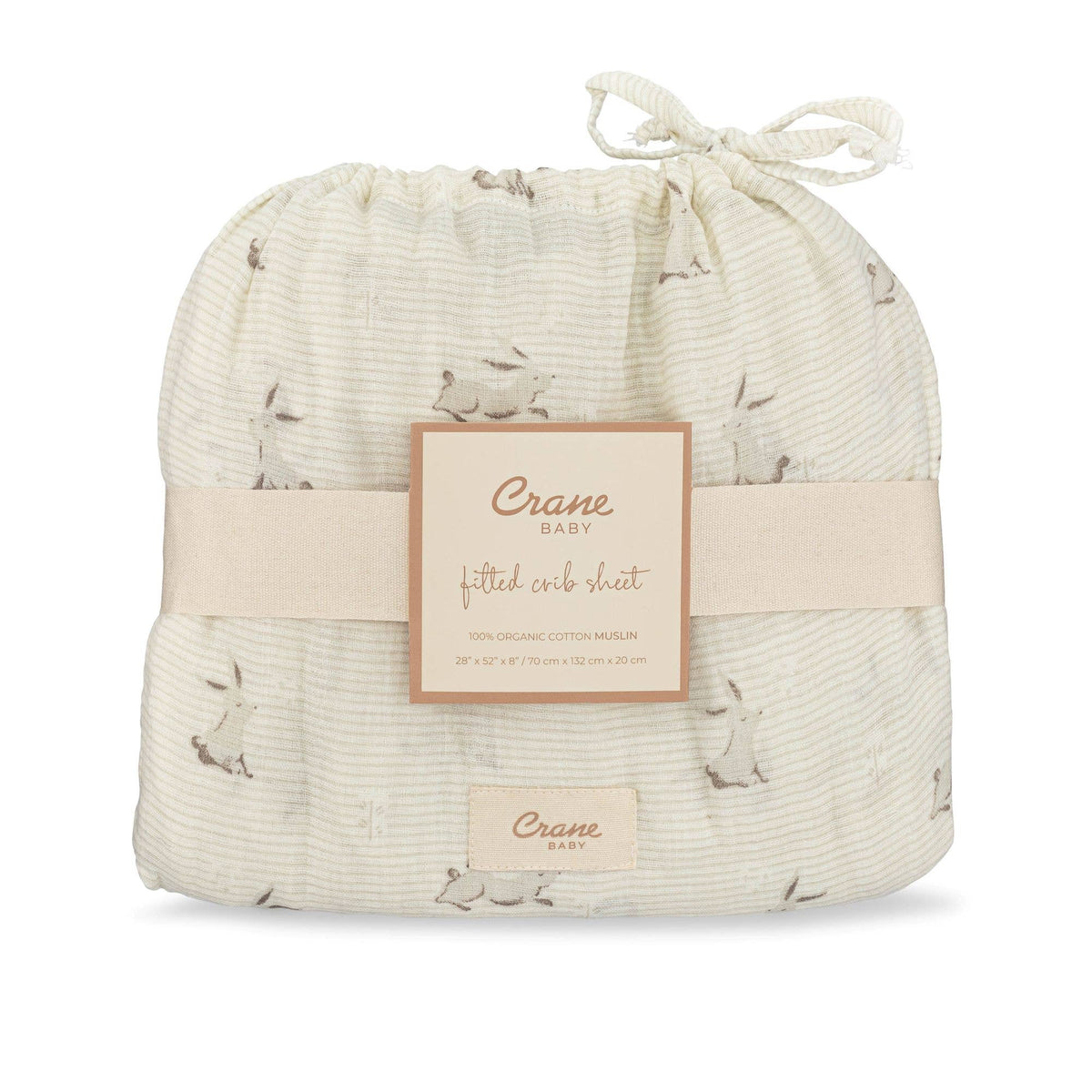 Crane Baby Organic Cotton Bunny Fitted Crib Sheet