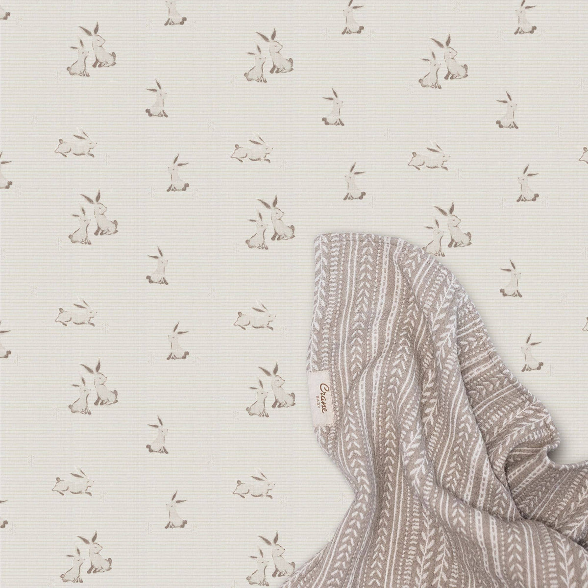 Crane Baby Organic Cotton Bunny Fitted Crib Sheet