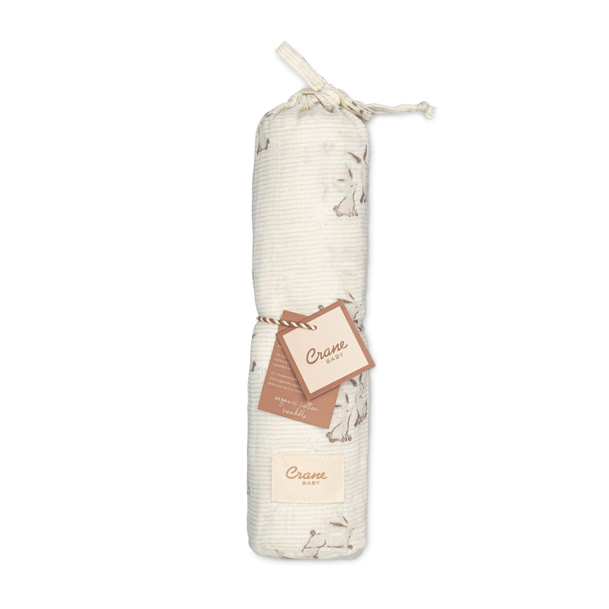 Crane Baby Organic Cotton Bunny Single Swaddle