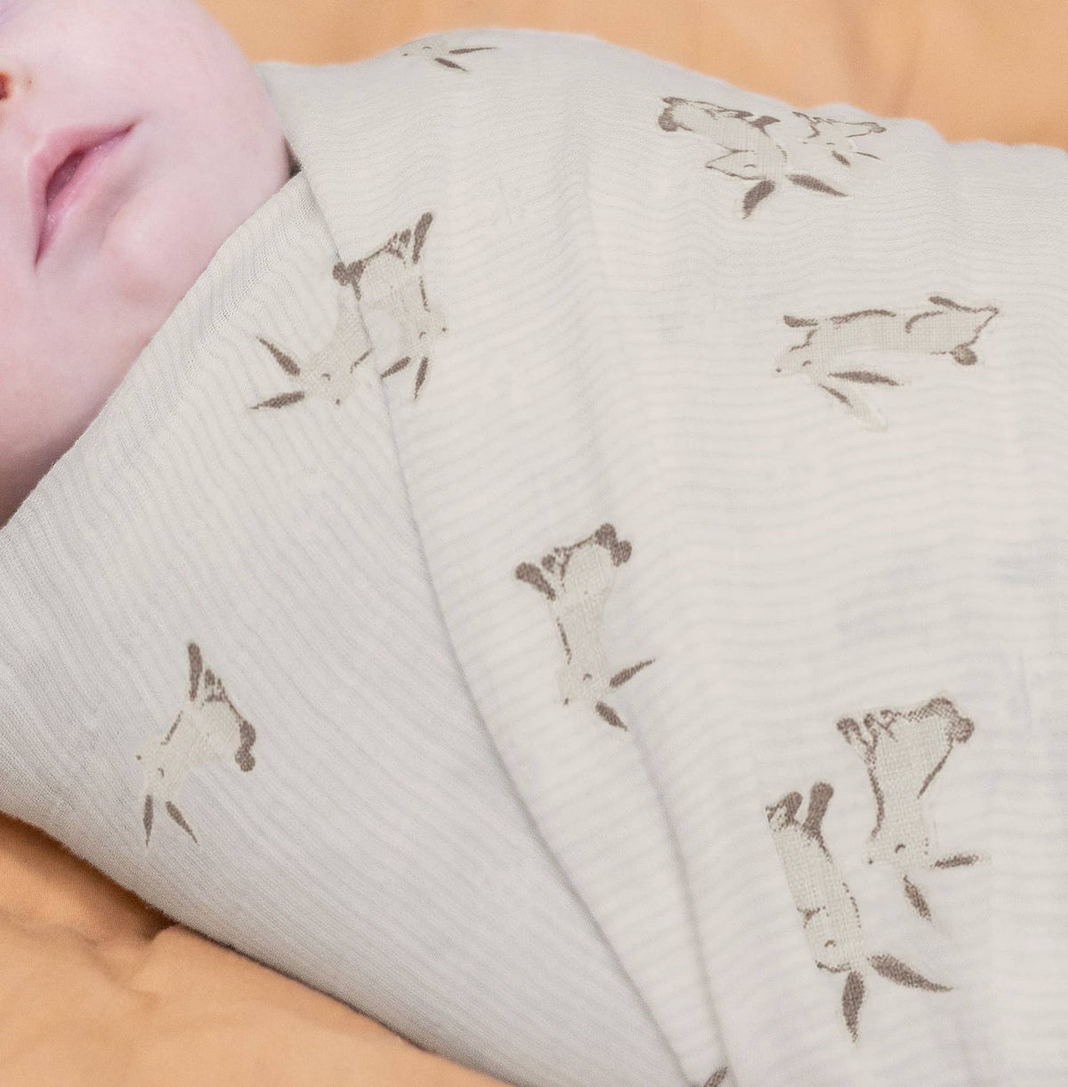 Crane Baby Organic Cotton Bunny Single Swaddle