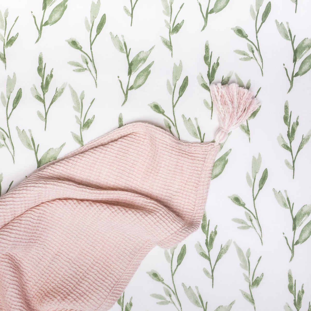 Crane Baby Parker Leaf Crib Fitted Sheet