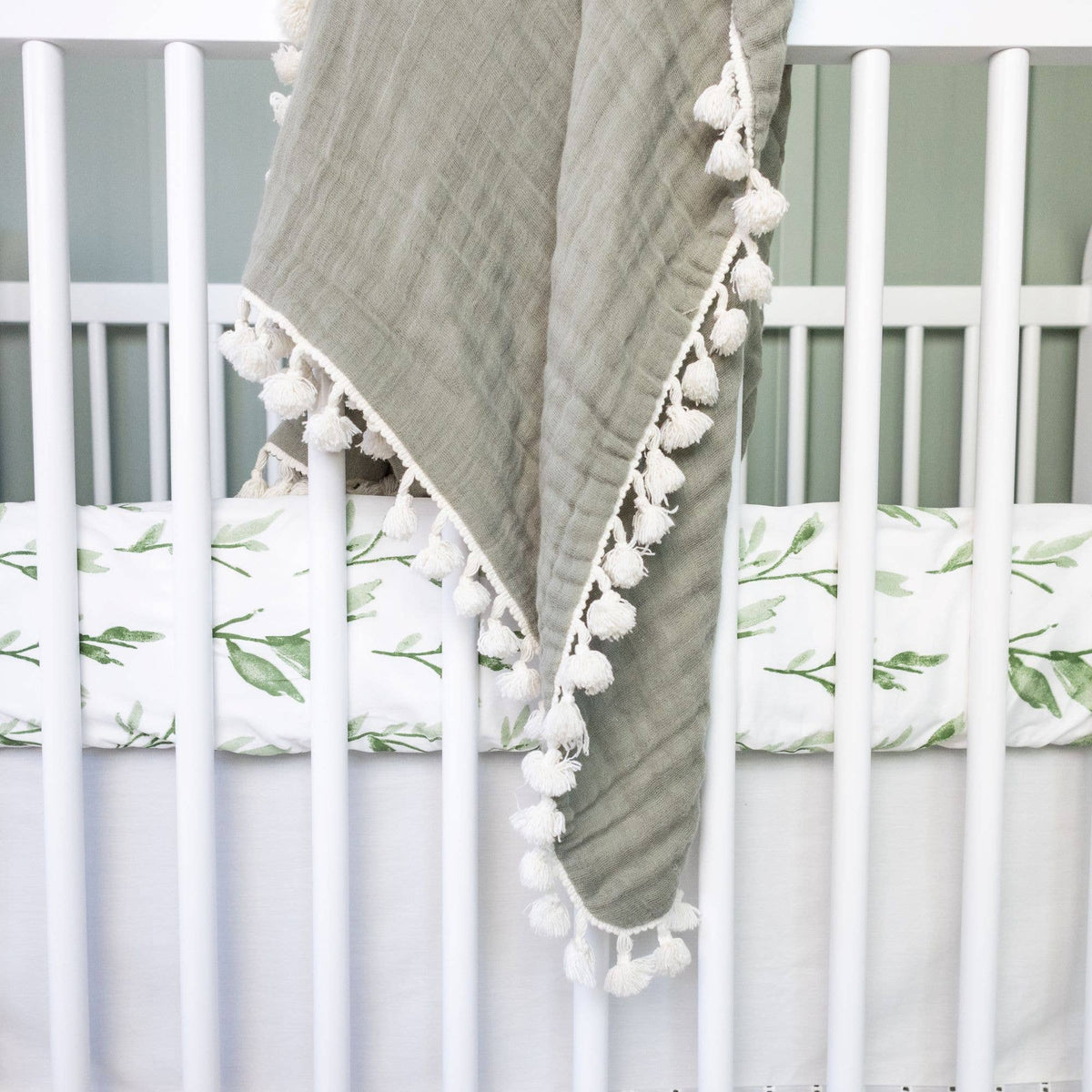 Crane Baby Parker Leaf Crib Fitted Sheet