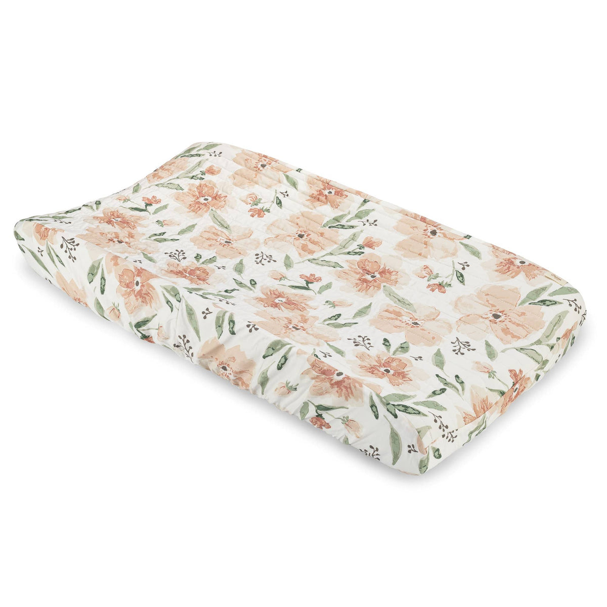 Crane Baby Parker Quilted Floral Change Pad Cover