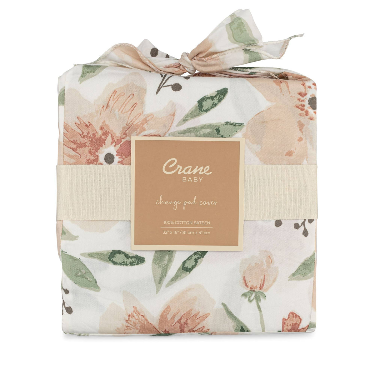 Crane Baby Parker Quilted Floral Change Pad Cover