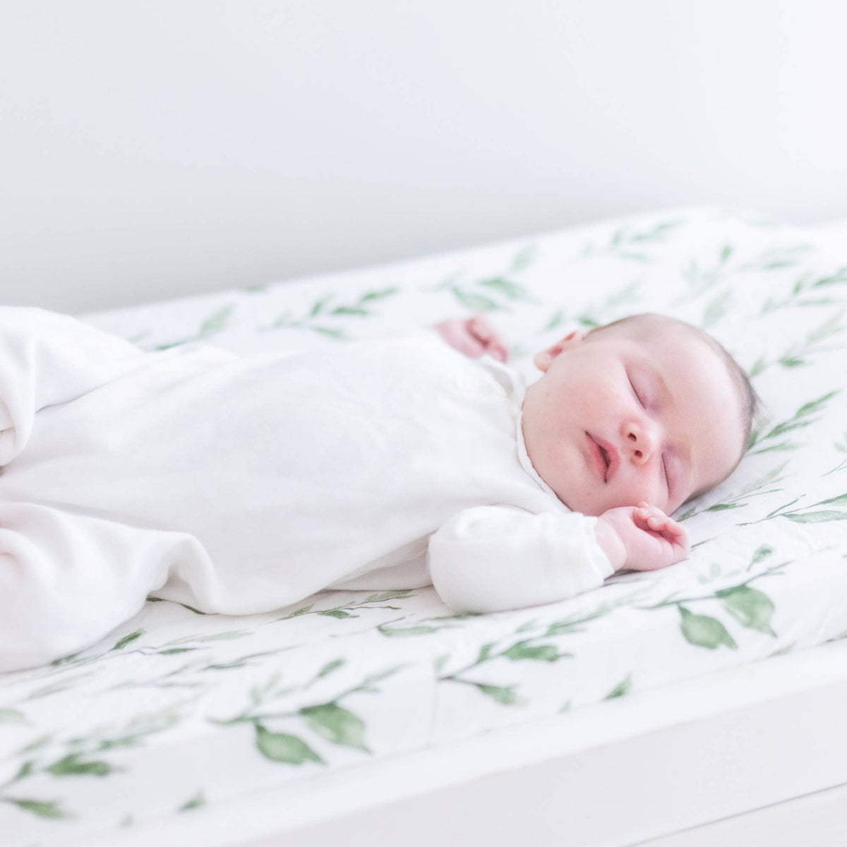 Crane Baby Parker Quilted Leaf Change Pad Cover