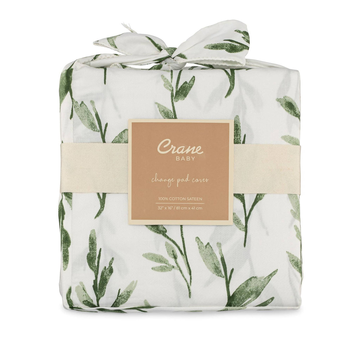 Crane Baby Parker Quilted Leaf Change Pad Cover