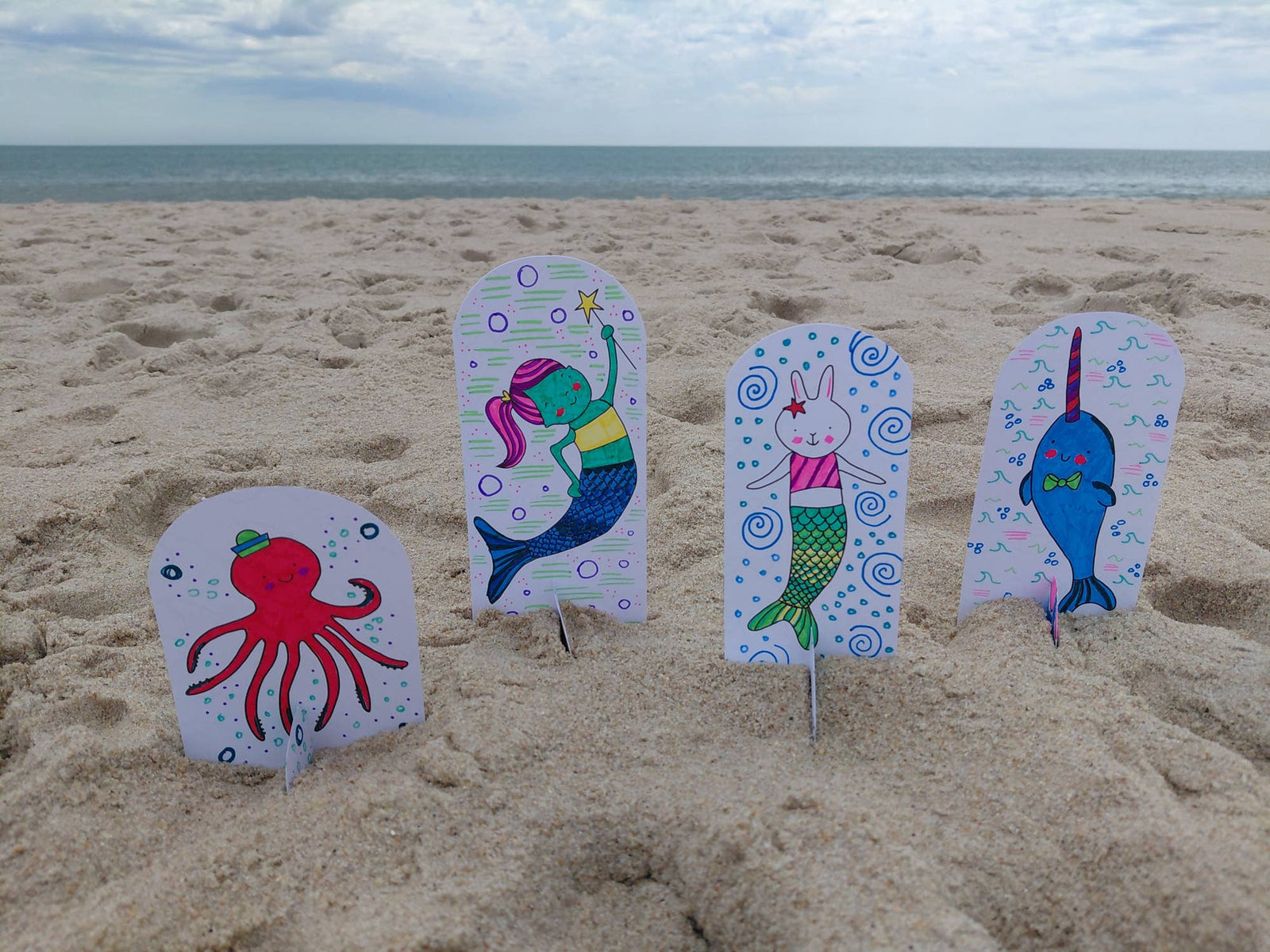 Schiffer Publishing Under the Sea Besties: Paper Craft Coloring Book
