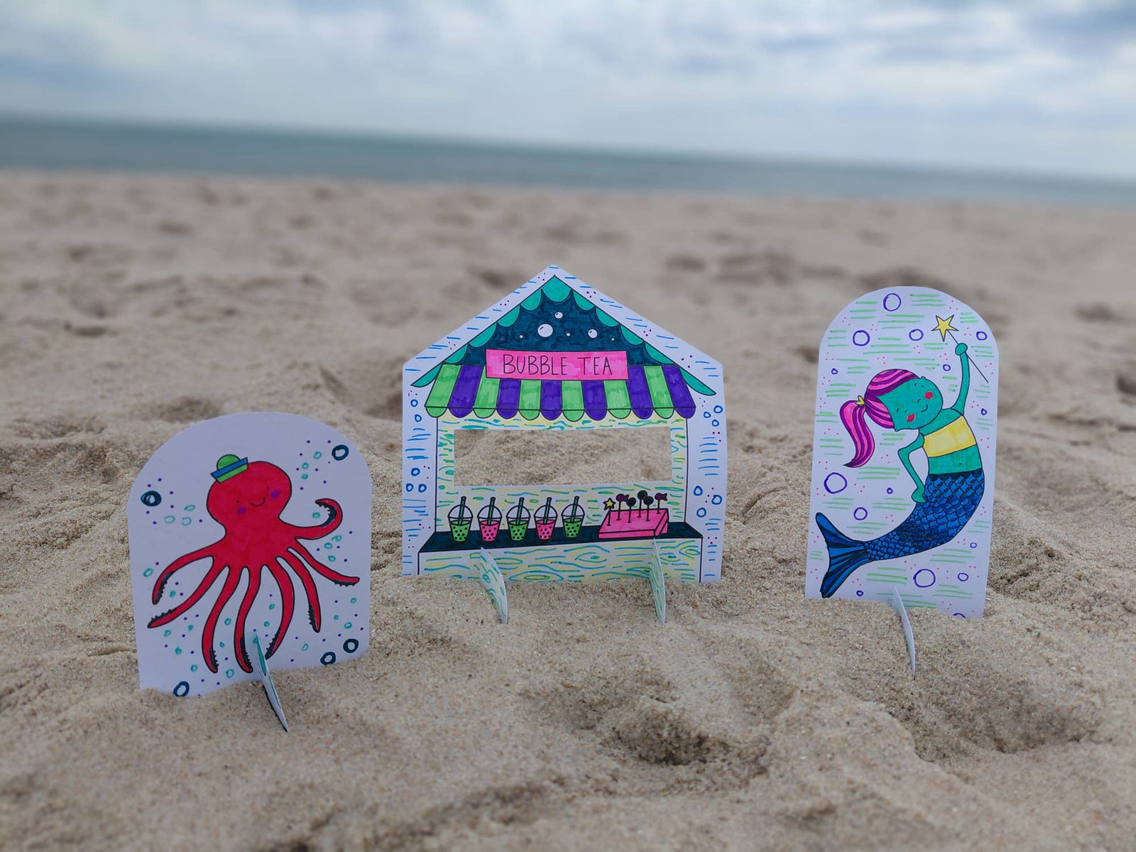 Schiffer Publishing Under the Sea Besties: Paper Craft Coloring Book