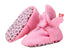 Cozie Fleece Gripper Bootie, Hot Pink