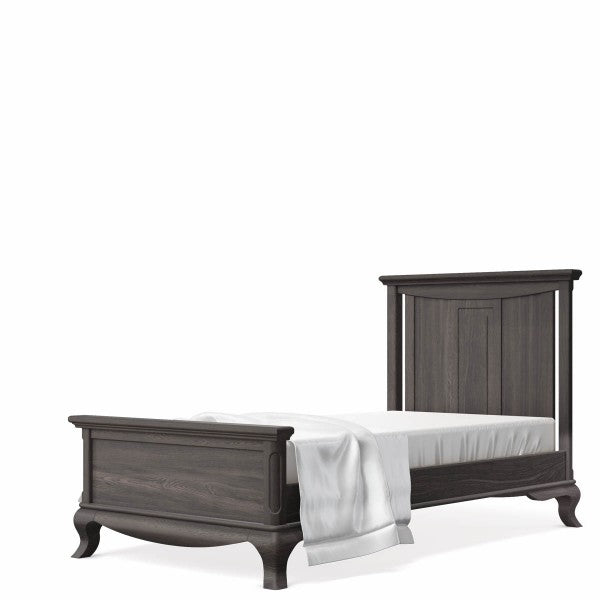 Twin Bed Solid Back Oil Grey