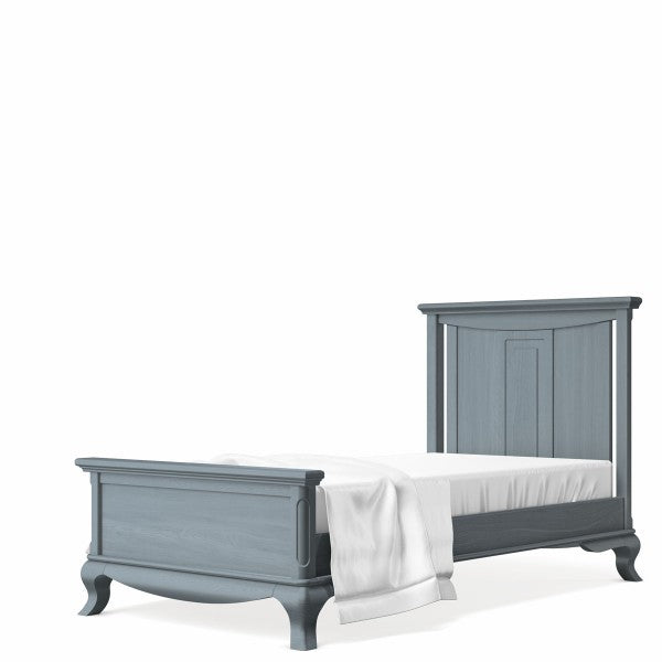 Twin Bed Solid Back Washed Grey