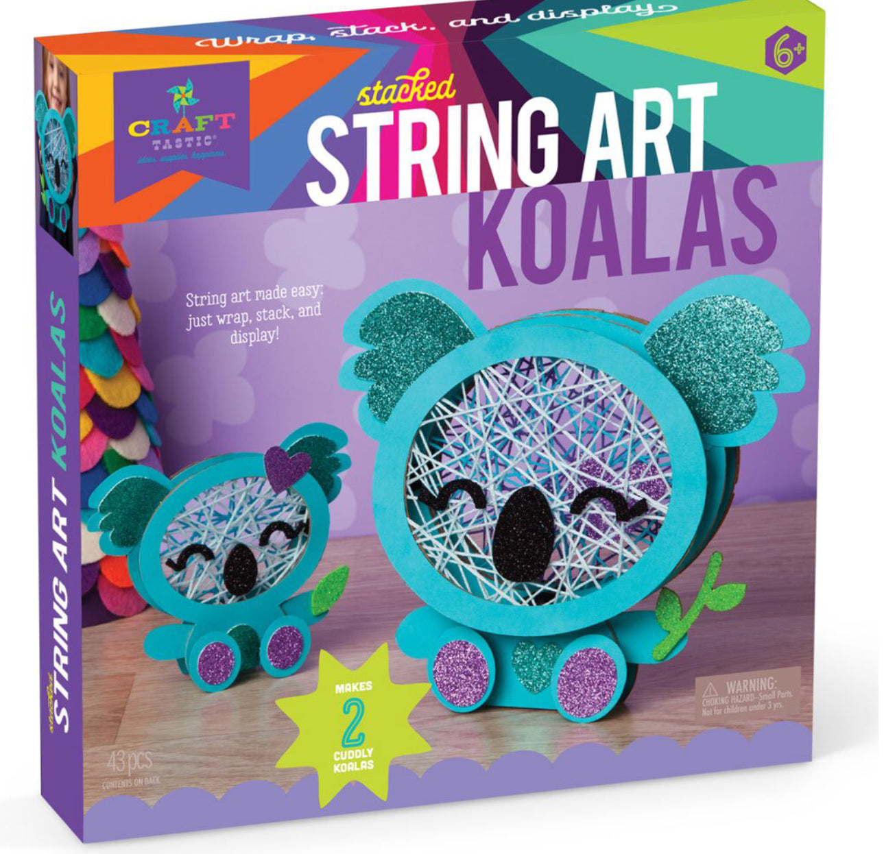 Stacked String Art Koala