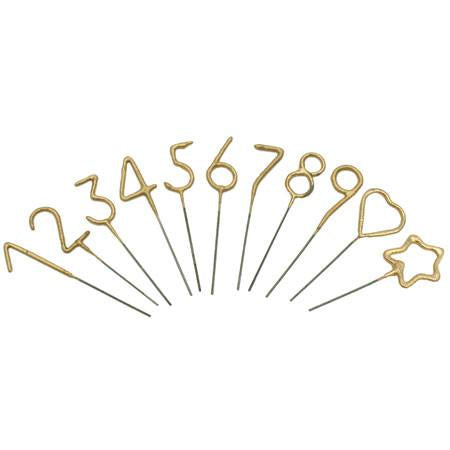 Sparkle Mini Gold Number/Symbol