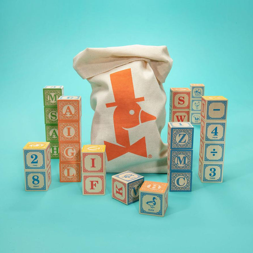 Classic ABC Blocks with Canvas Bag