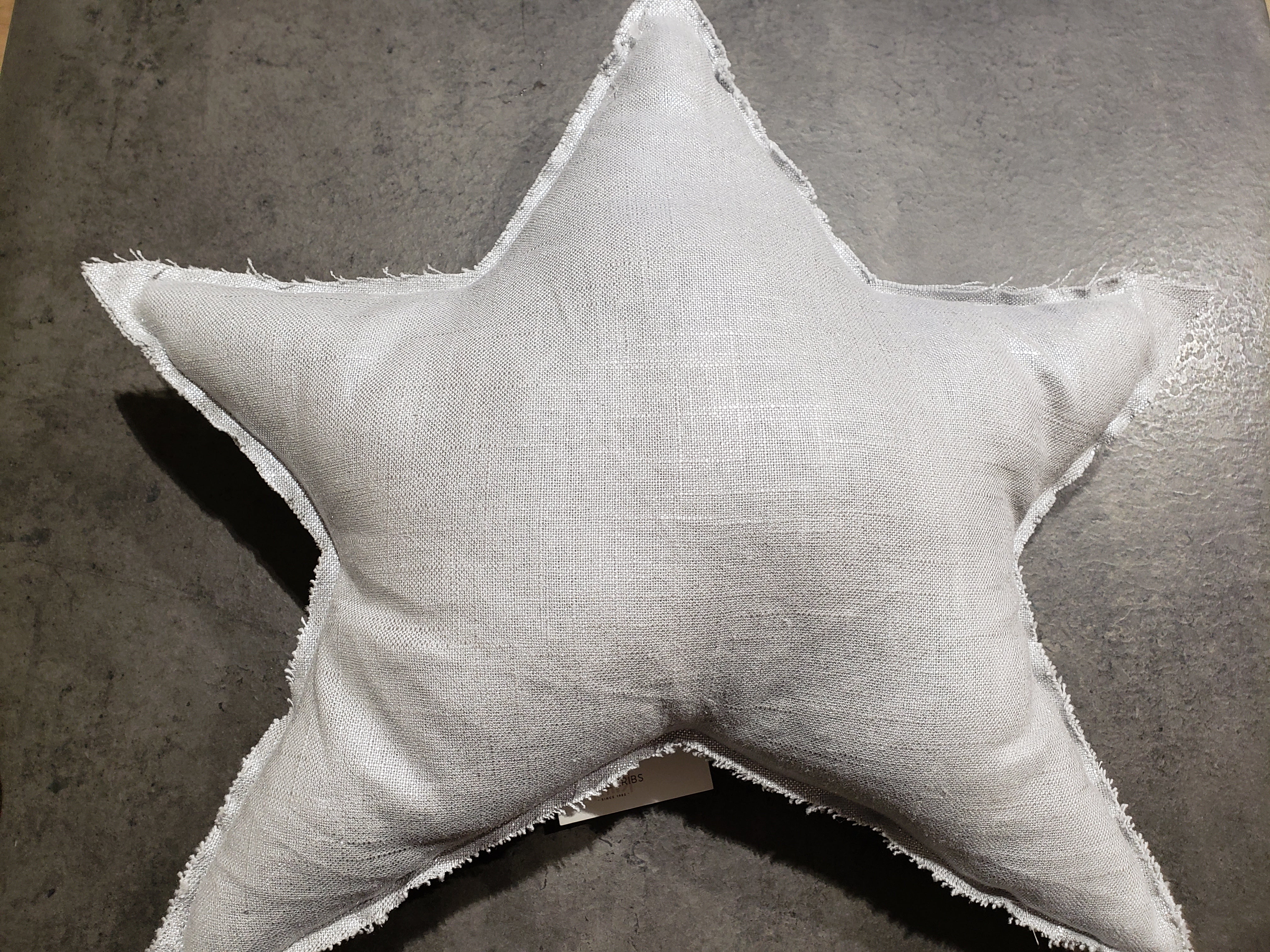 Star Handmade Pillow, Silver