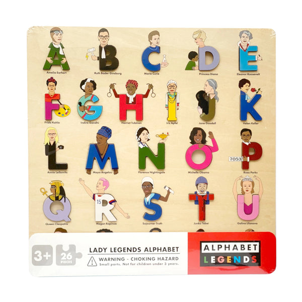 Alphabet Wooden Puzzle: Lady Legends