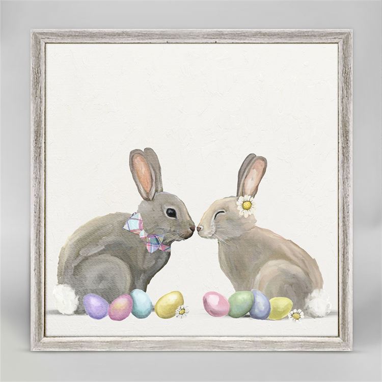Baby Easter Bunnies, Mini Framed Canvas