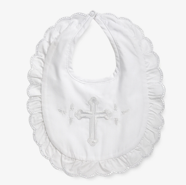 Baby Girl Christening Bib