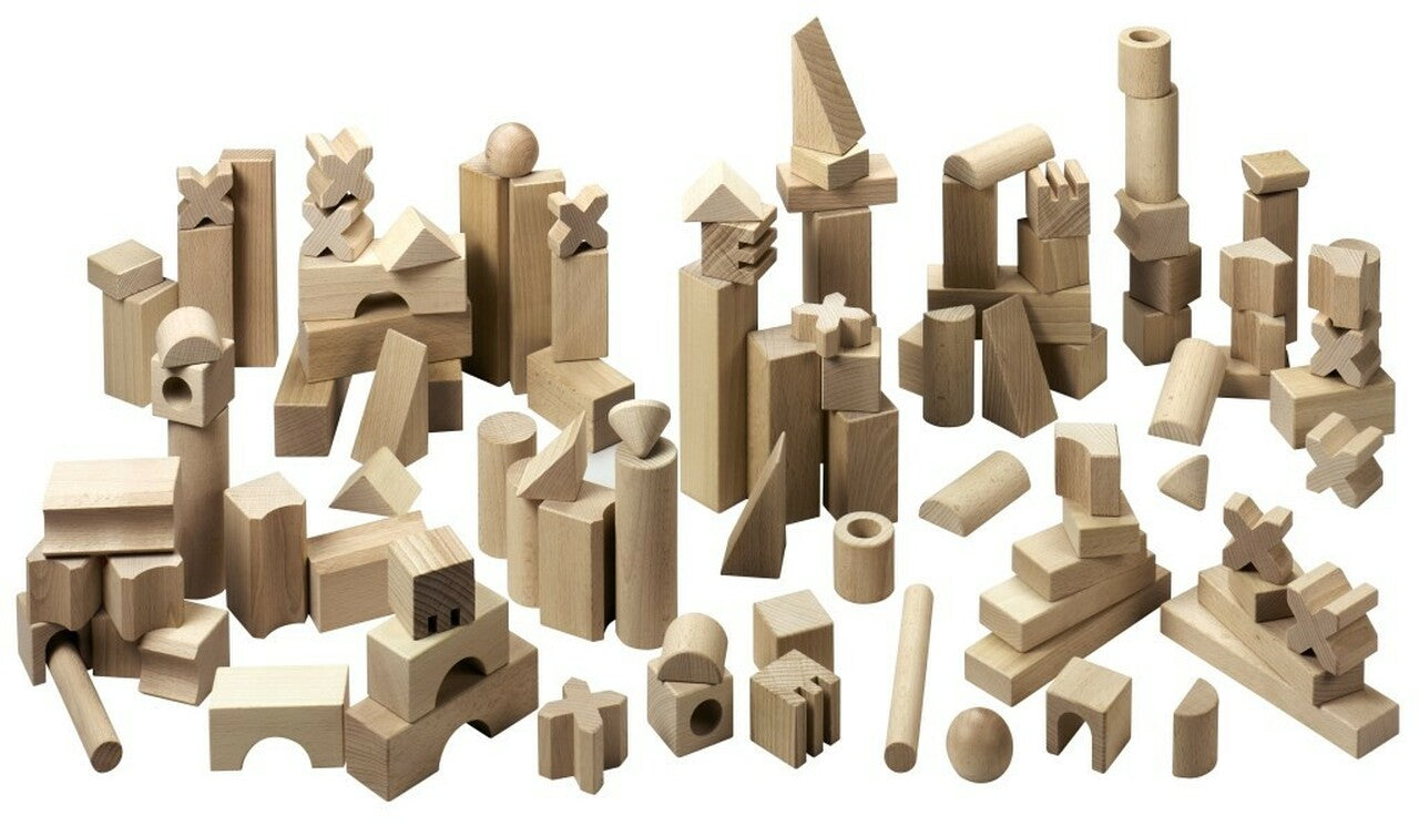 Basic Building Blocks 102 Piece Extra Large Wooden Starter Set