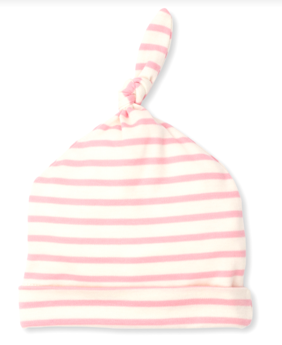 Basics Stripes Knotted Hat, Pink