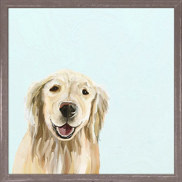 Best Friend - Blonde Retriever, Mini Framed Canvas