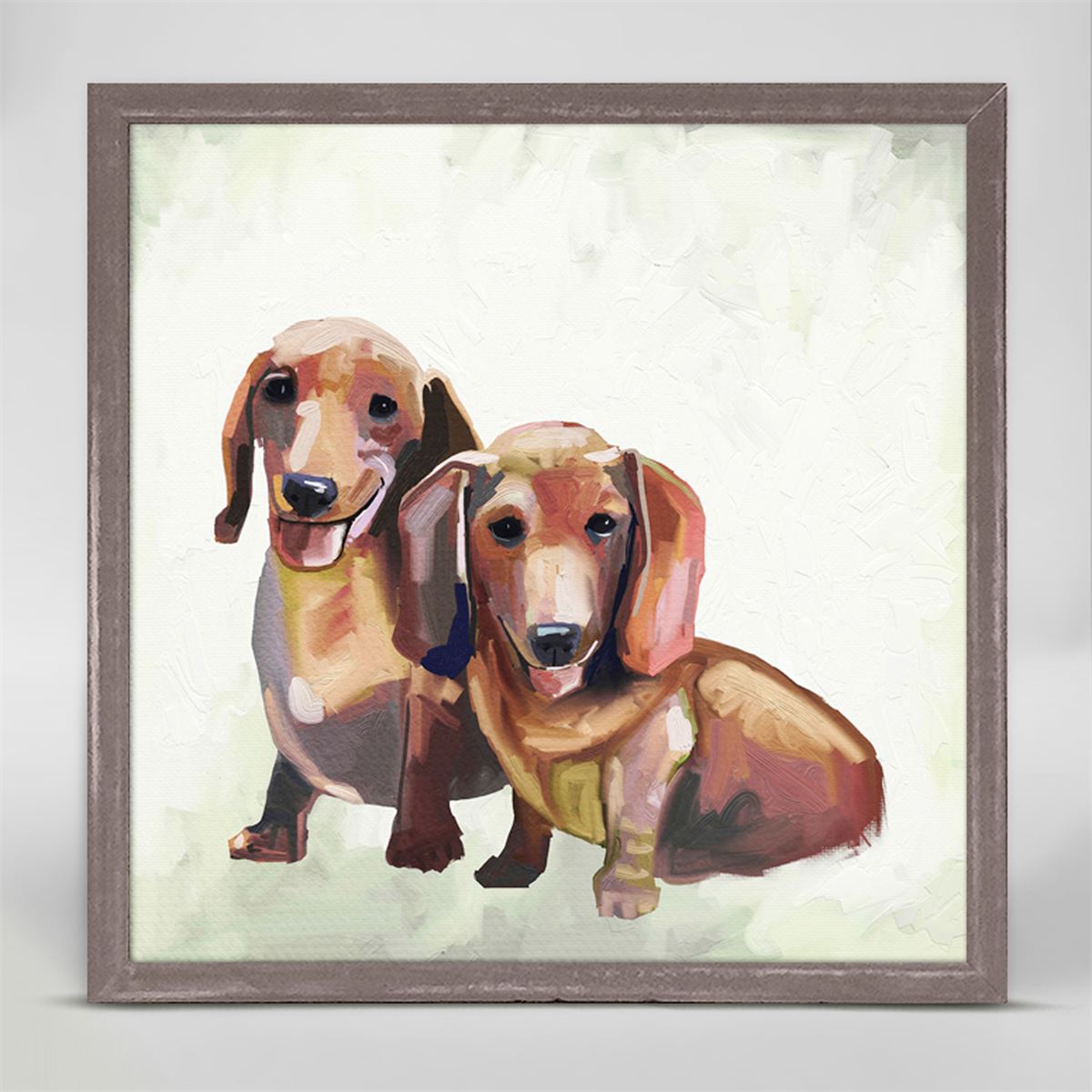 Best Friend - Dachshund Duo, Mini Framed Canvas