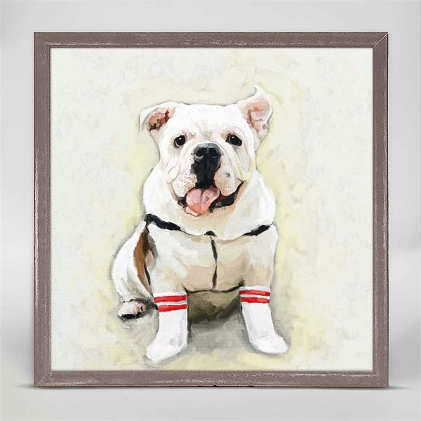 Best Friend - Luther The Bulldog, Mini Framed Canvas