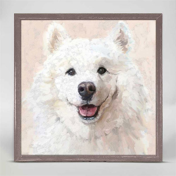 Best Friend - Samoyed, Mini Framed Canvas
